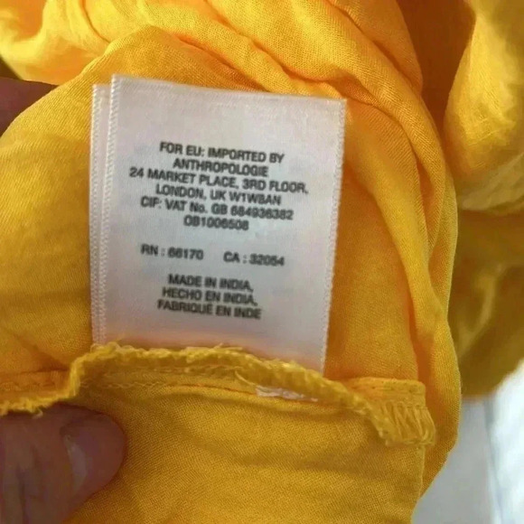 [0]Maeve - Anthropologie Cotton Spaghetti Straps  Sleeveless Yellow Maxi dress - Picture 6 of 7